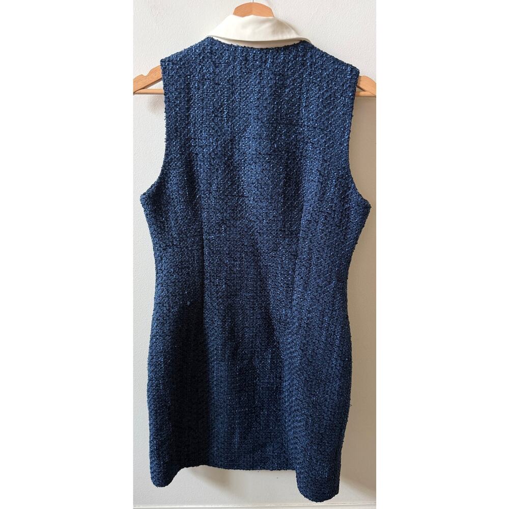 VICI prim elegance collared tweed mini dress women's size M - Picture 6 of 8